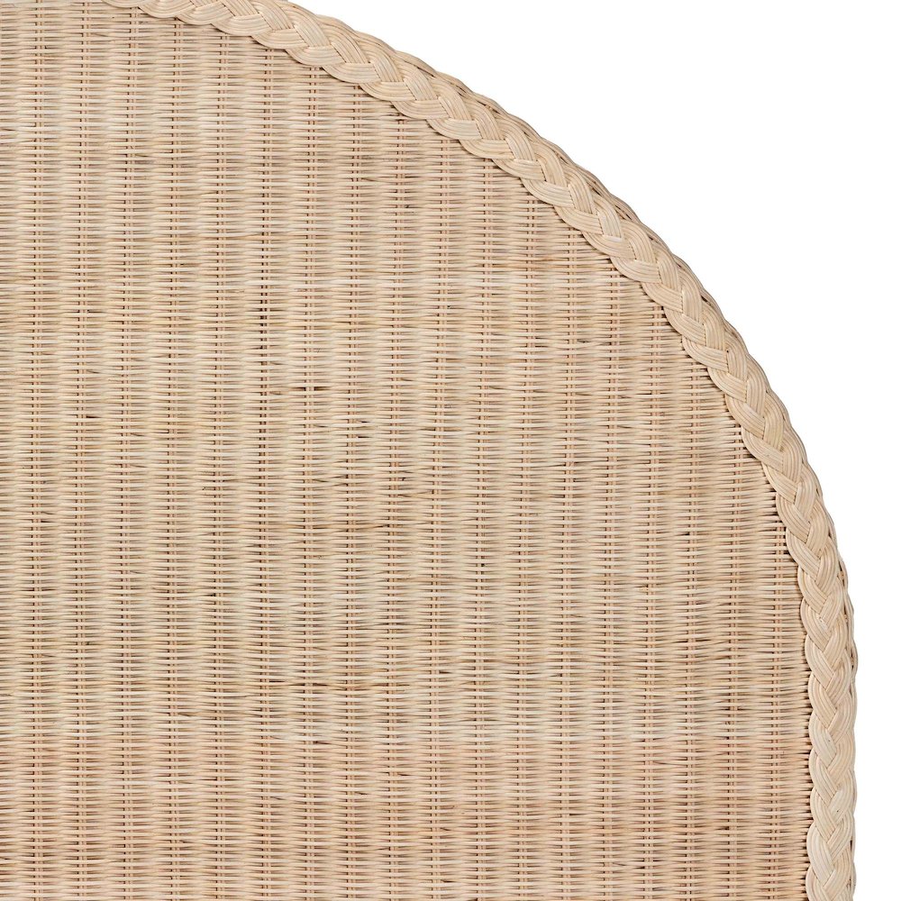 Lanica Japandi Sun Bleached Rattan Queen Size Standalone Headboard. Picture 3