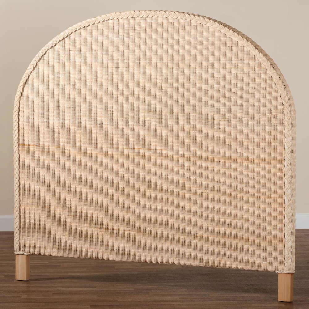 Lanica Japandi Sun Bleached Rattan Queen Size Standalone Headboard. Picture 6