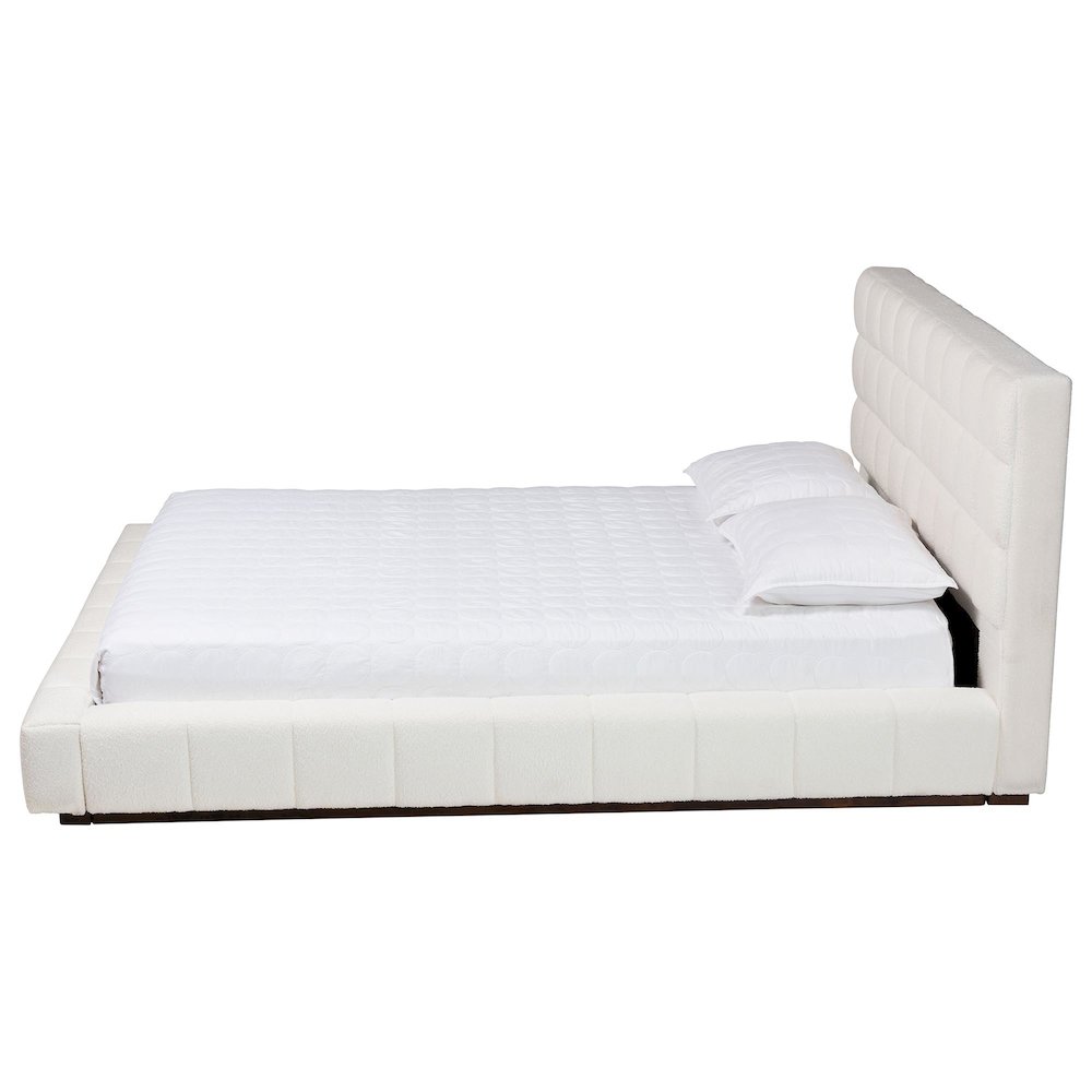 Studio Braylin Glam and Luxe Teddy-Bear Fabric King Size Platform Bed. Picture 2