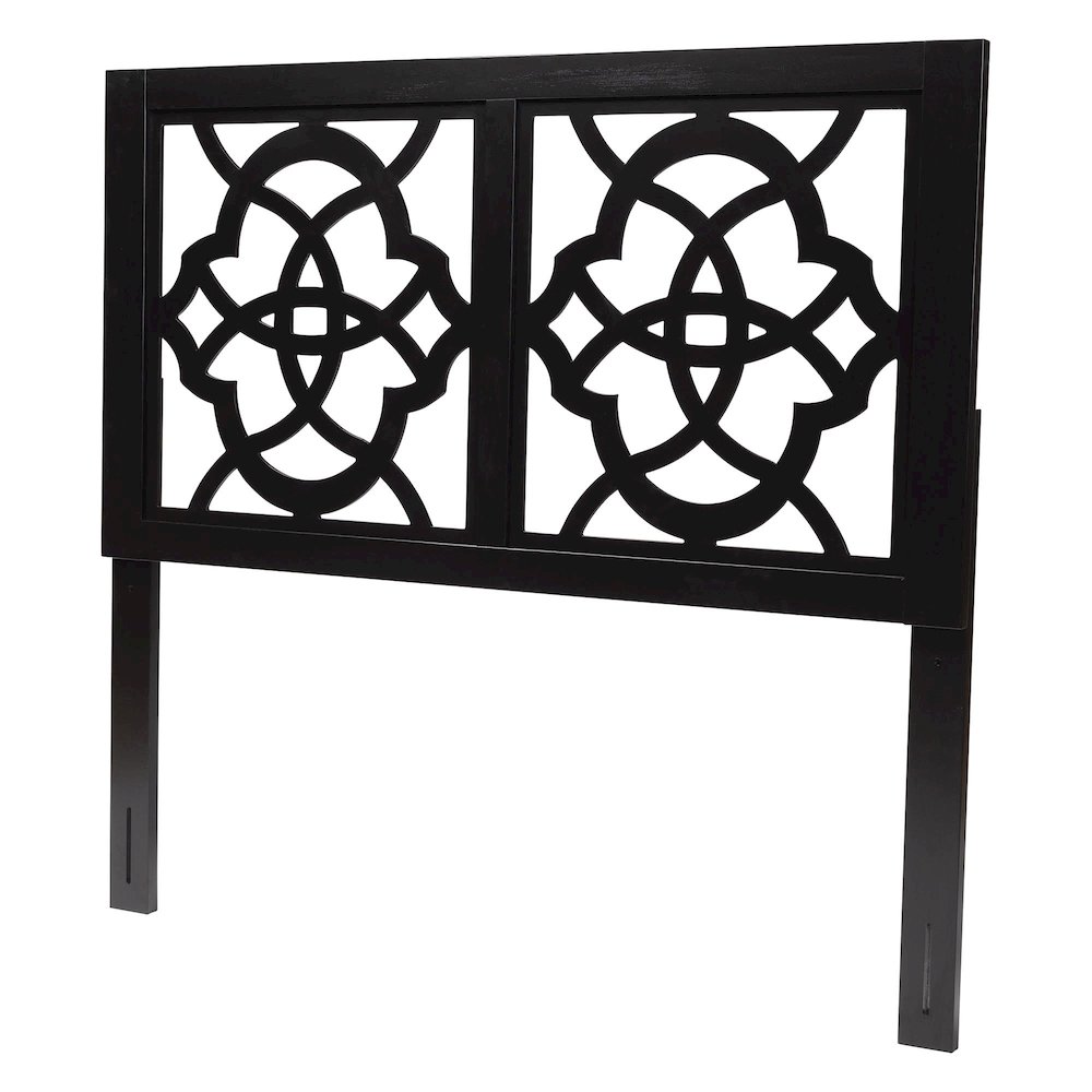 Glaucia Modern Dark Brown Finished Wood King Size Headboard. Picture 1