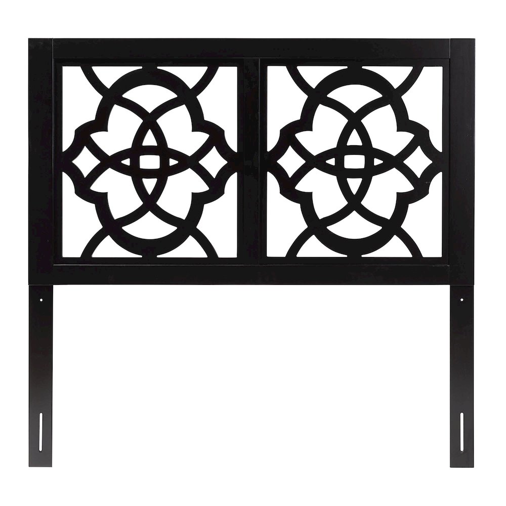 Glaucia Modern Dark Brown Finished Wood King Size Headboard. Picture 2