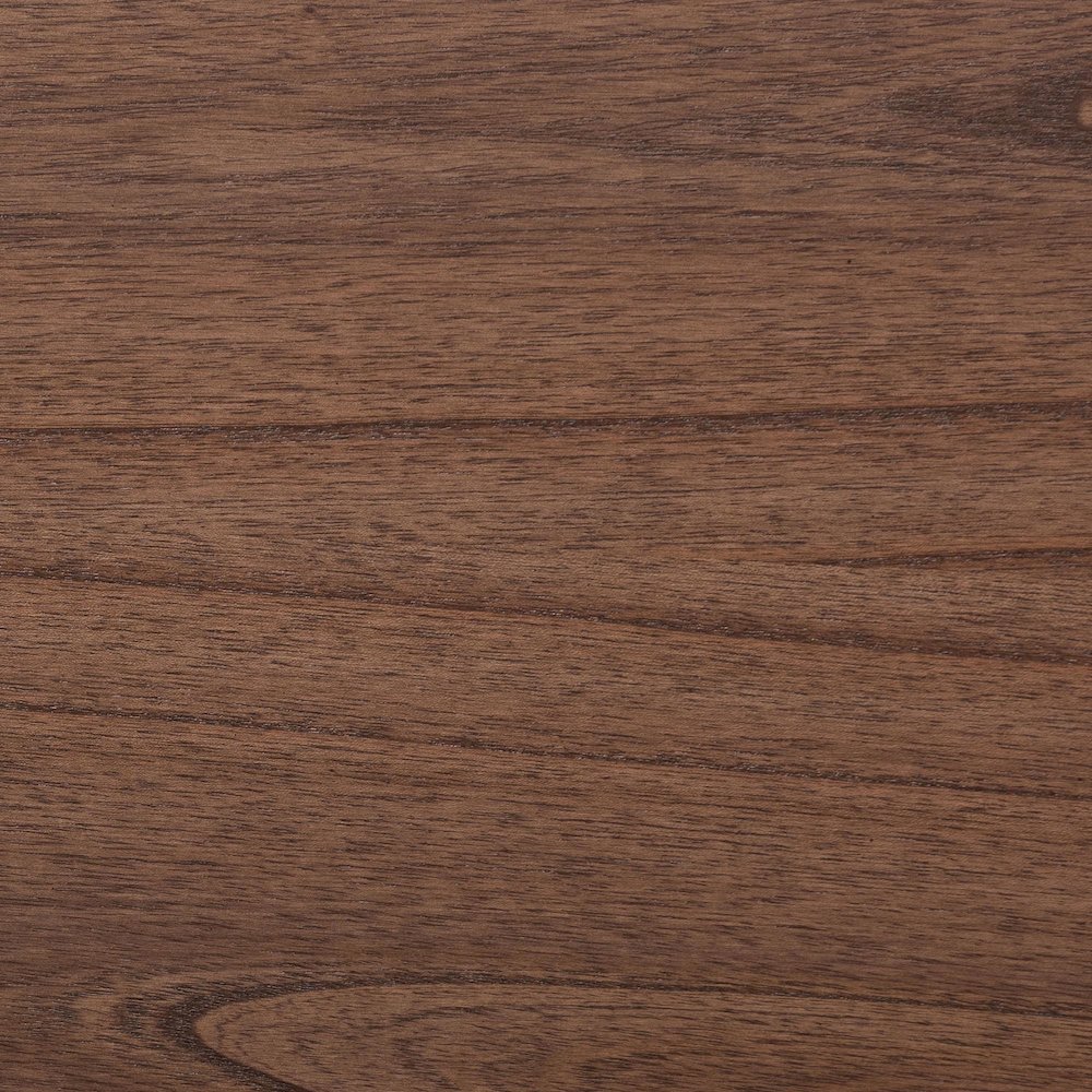 Studio Alyssa Japandi Walnut Brown Wood King Size Platform Bed. Picture 6