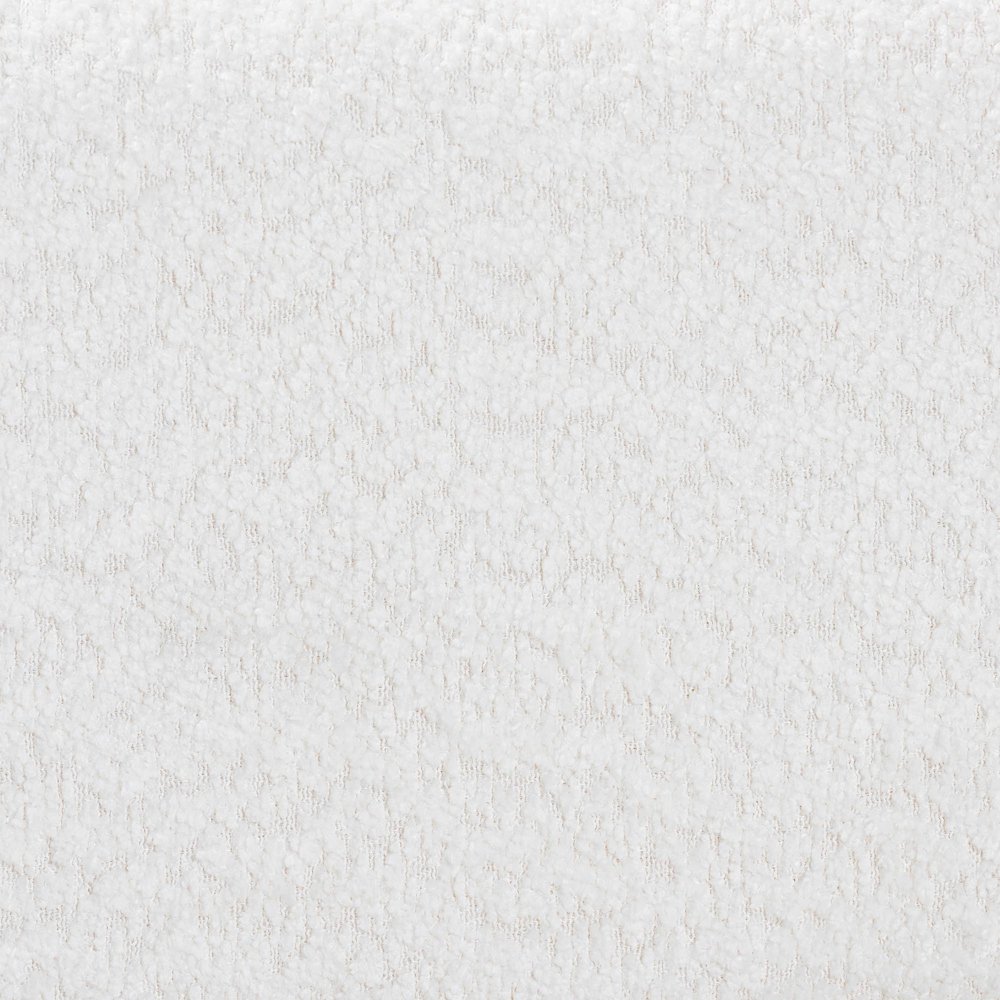 Laria Modern White Teddy-Bear Fabric King Size Platform Bed. Picture 6