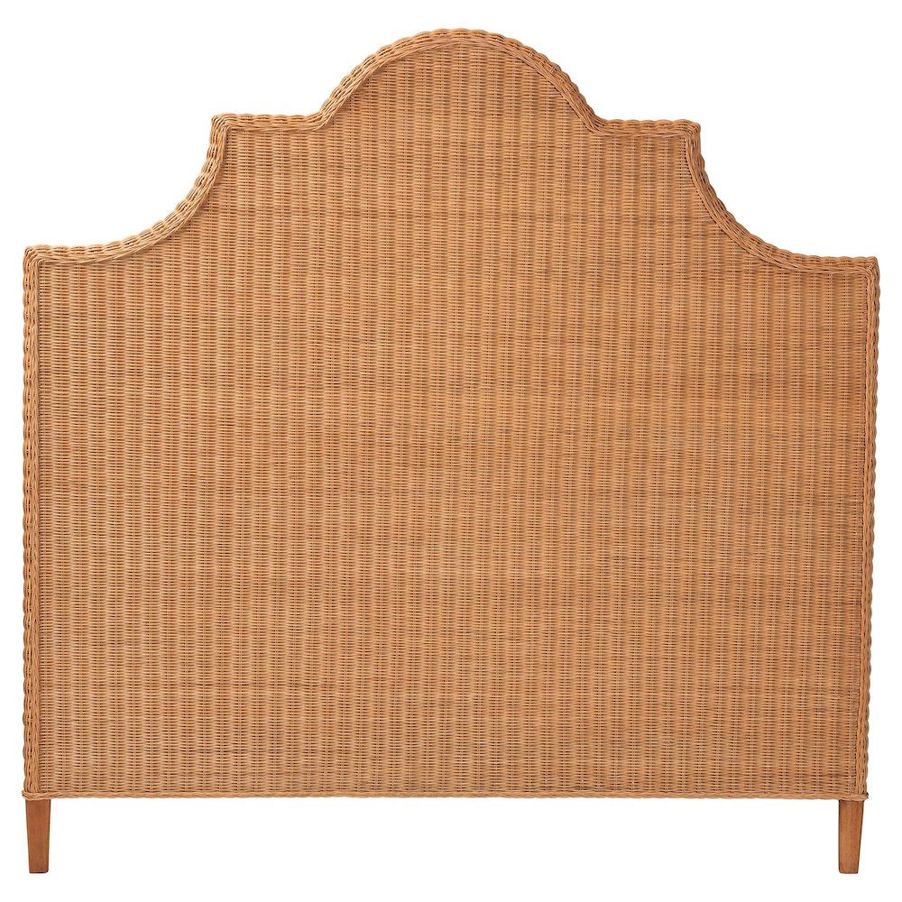 Melanie Bohemian Light Honey Rattan Queen Size Standalone Headboard. Picture 2