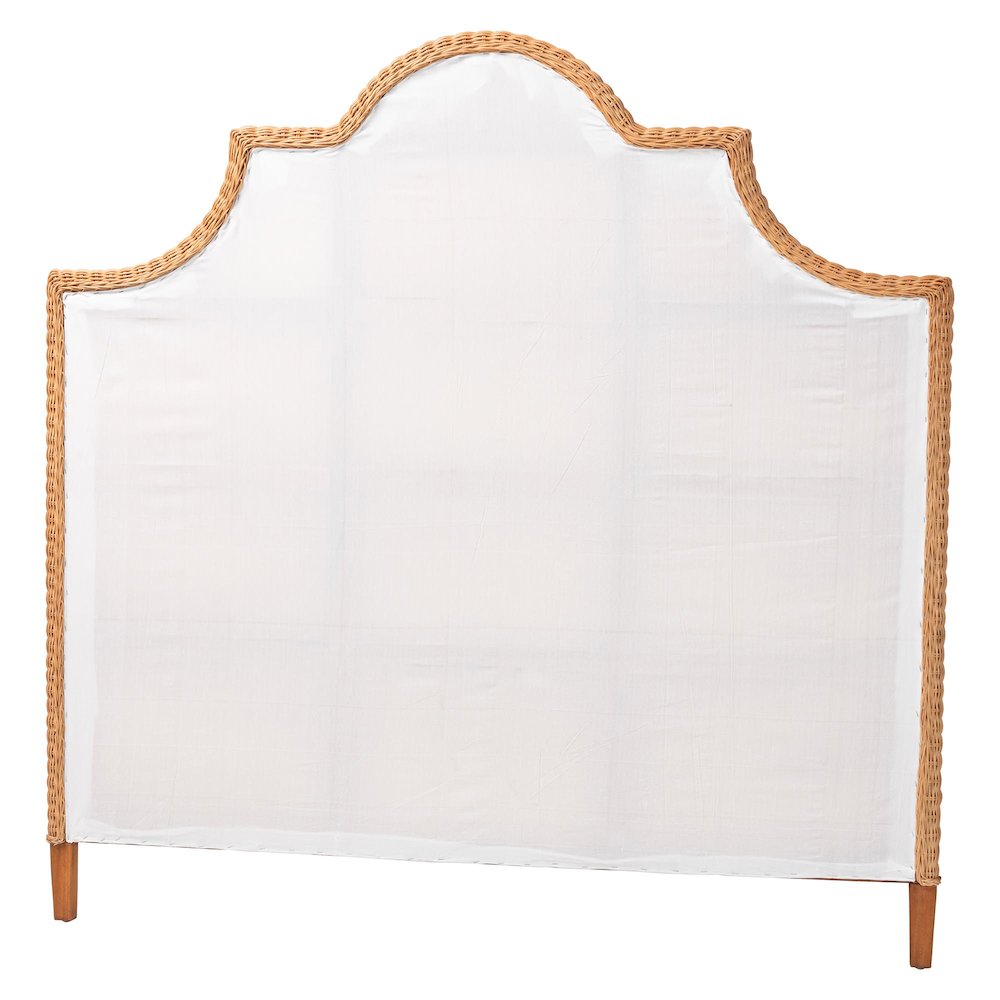 Melanie Bohemian Light Honey Rattan Queen Size Standalone Headboard. Picture 3