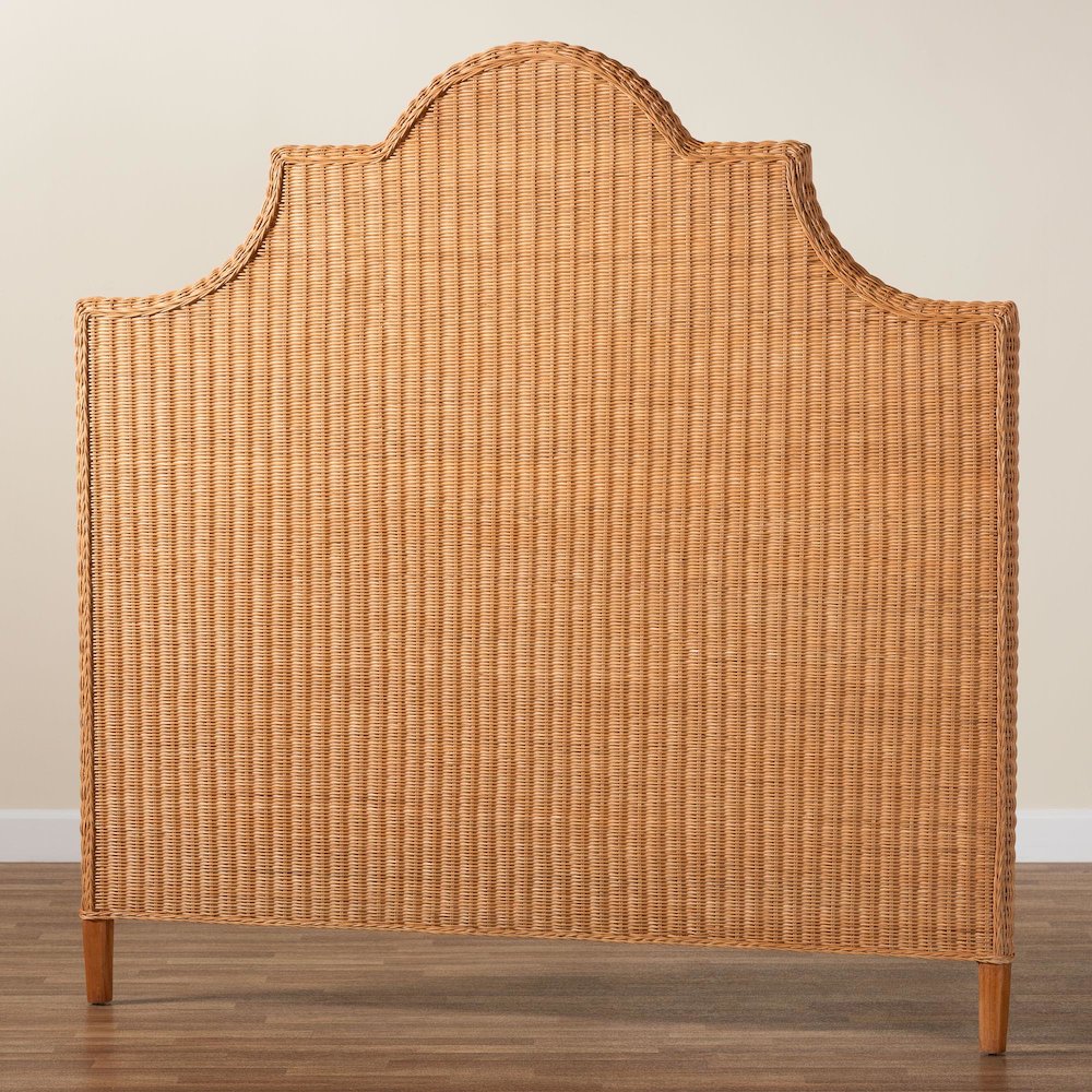 Melanie Bohemian Light Honey Rattan Queen Size Standalone Headboard. Picture 6
