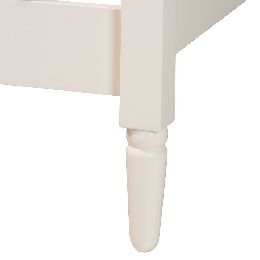 Baxton Studio Braith Farmhouse Ivory Spindle Wood King Size 4-Piece Bedroom Set. Picture 9