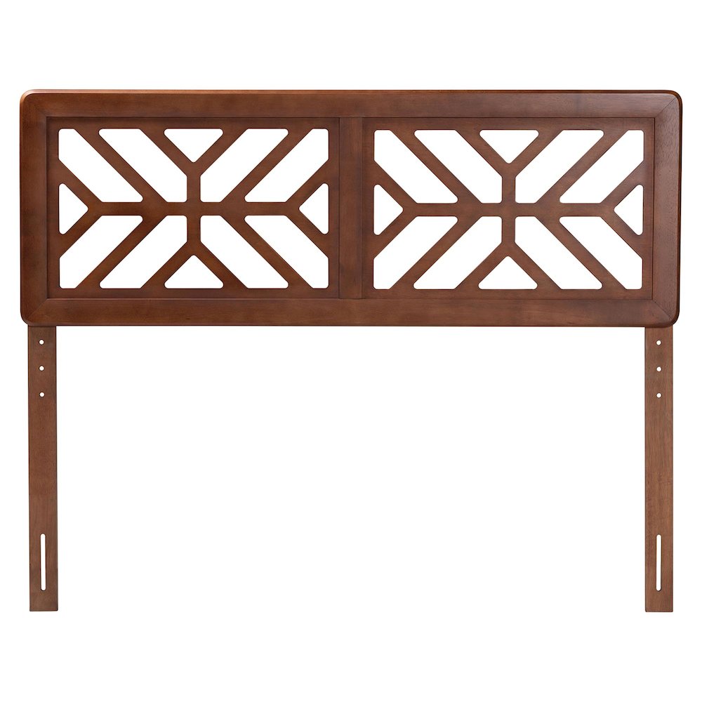 Wood Headboard with Geometric Cutout Design - Modern Decorative Panel, Queen. Picture 2