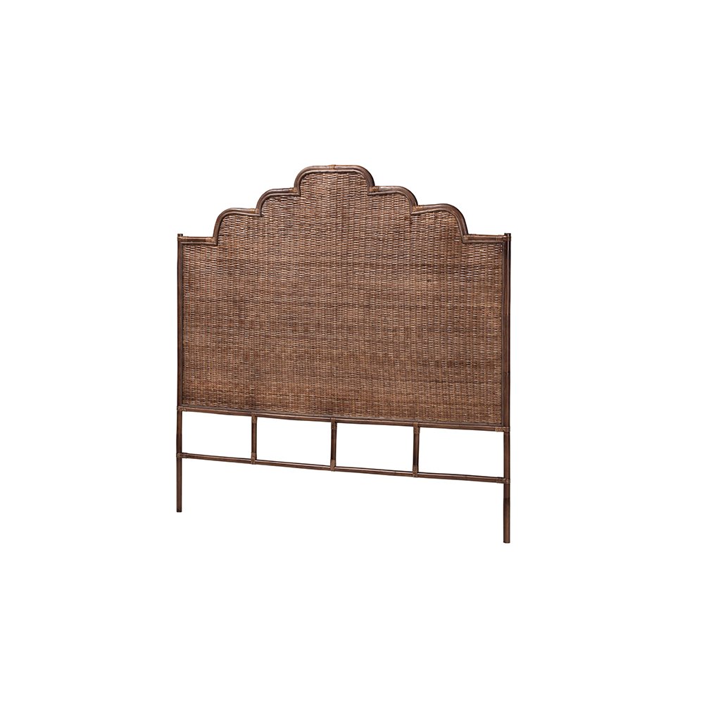 Raphaela Rattan Standalone Headboard with Stepped Detailing, King. Picture 1