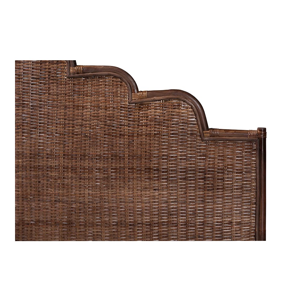 Raphaela Rattan Standalone Headboard with Stepped Detailing, King. Picture 4