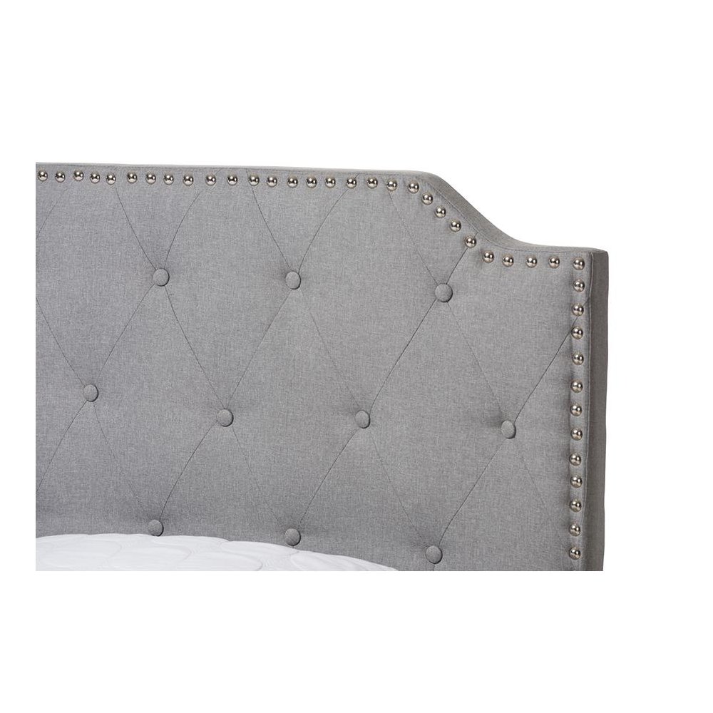 Aubrianne Modern and Contemporary Grey Fabric Upholstered Queen Storage Bed. Picture 7