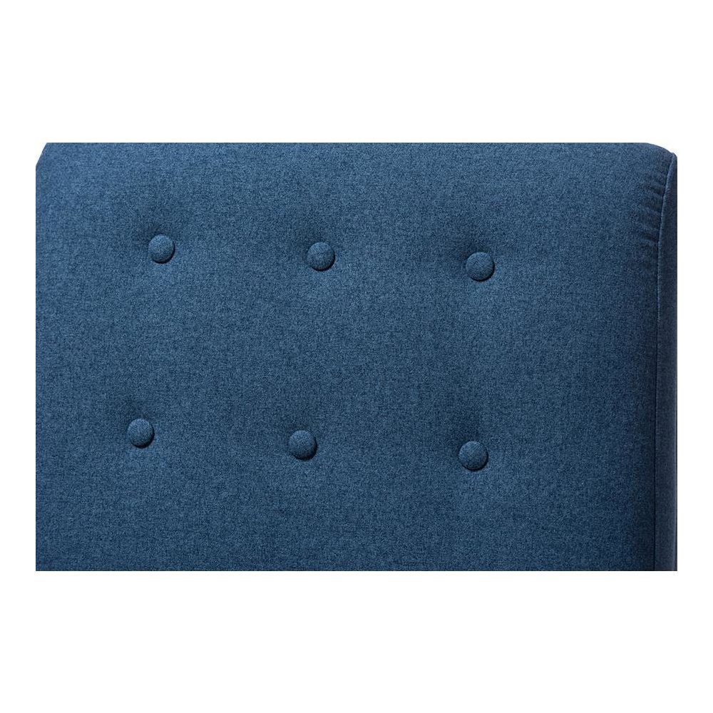 Mathias Mid-century Modern Blue Fabric Upholstered Lounge Chair. Picture 8