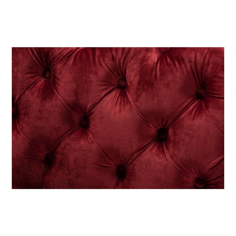 Baxton Studio Avara Glam and Luxe Burgundy Velvet Fabric Upholstered Gold Finished Button Tufted Bench Ottoman. Picture 5
