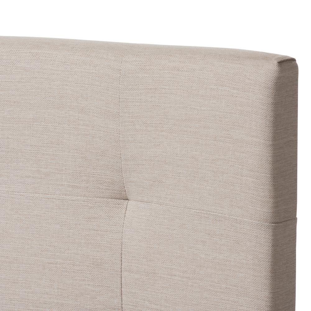 Baxton Studio Brookfield Modern and Contemporary Beige Fabric Twin Size Bed. Picture 12