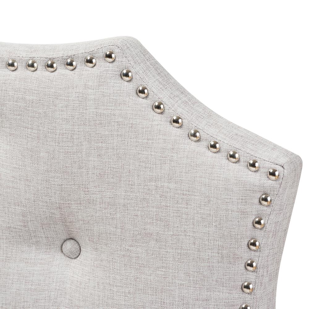 Aurora Modern and Contemporary Greyish Beige Fabric Full Size Headboard. Picture 9