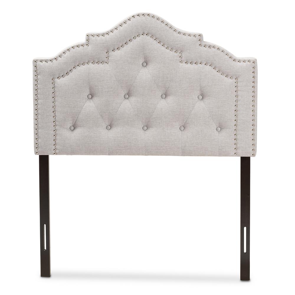Edith Modern and Contemporary Greyish Beige Fabric Twin Size Headboard. Picture 8