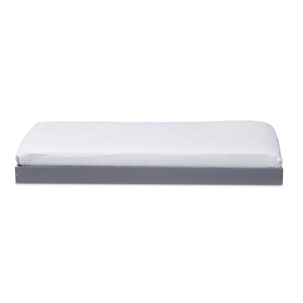 Baxton Studio Payton Modern and Contemporary Grey-Finished Twin Trundle. Picture 8