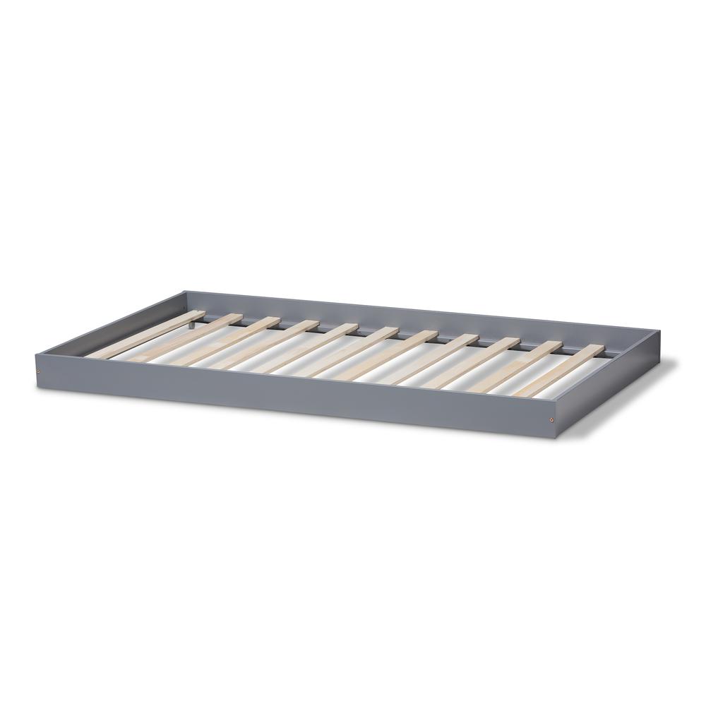 Baxton Studio Payton Modern and Contemporary Grey-Finished Twin Trundle. Picture 9