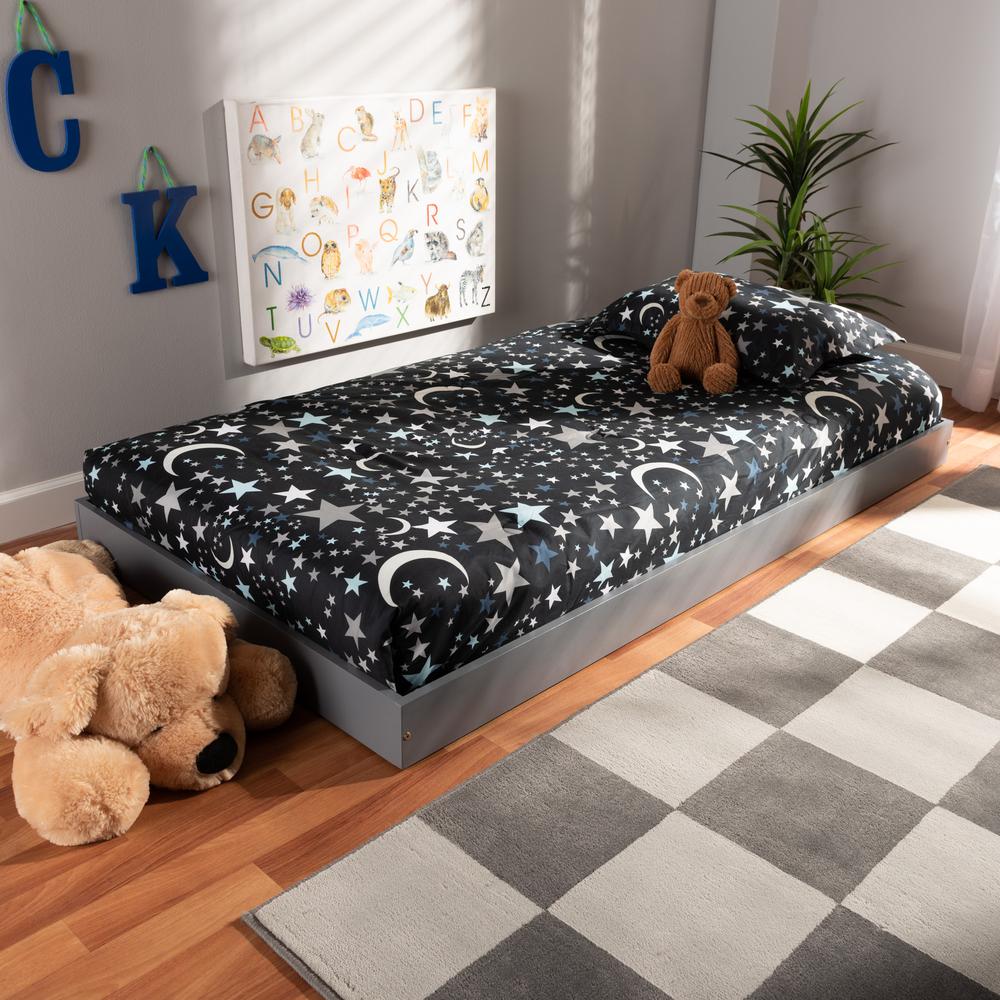 Baxton Studio Payton Modern and Contemporary Grey-Finished Twin Trundle. Picture 10