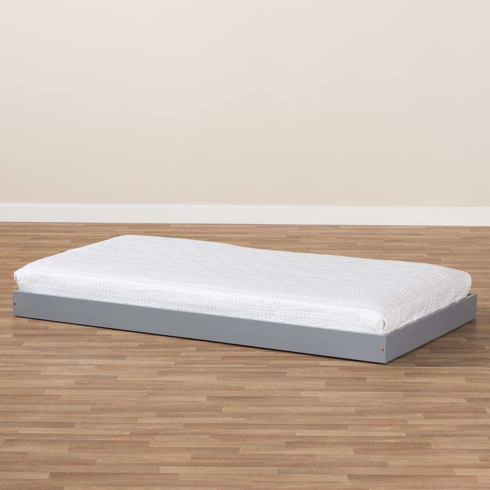 Baxton Studio Payton Modern and Contemporary Grey-Finished Twin Trundle. Picture 11