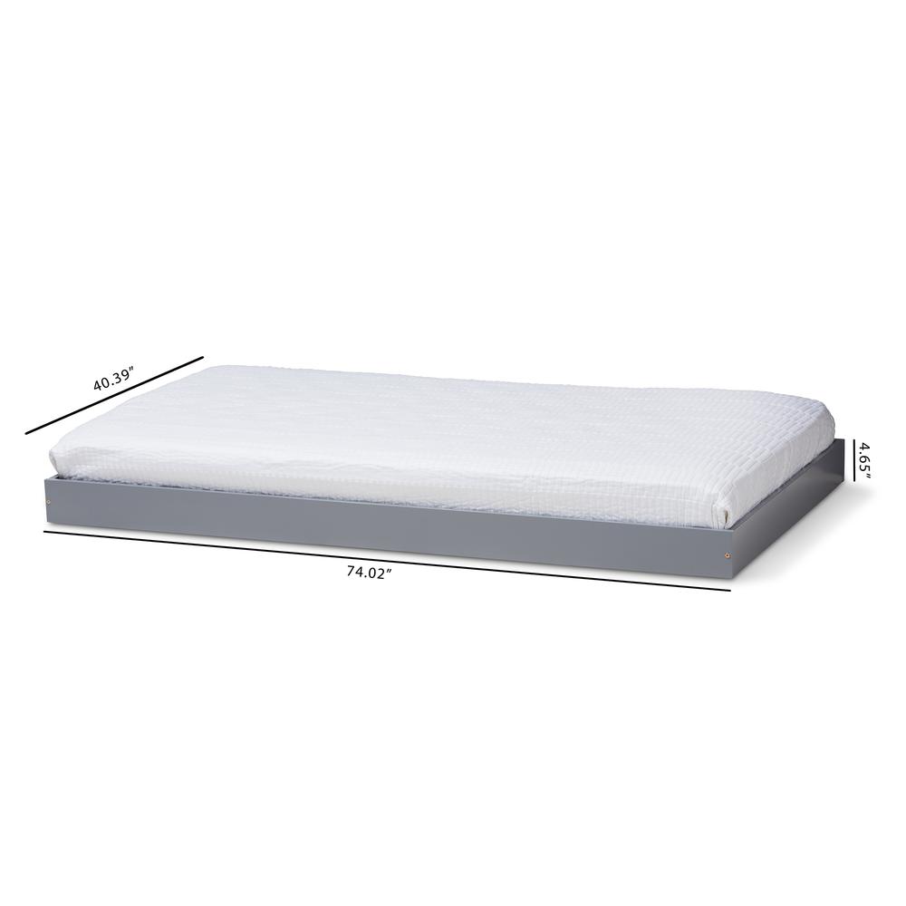 Baxton Studio Payton Modern and Contemporary Grey-Finished Twin Trundle. Picture 12