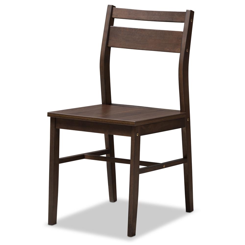 Baxton Studio Lovy Modern and Contemporary Walnut-Finished 5-Piece Dining Set. Picture 8