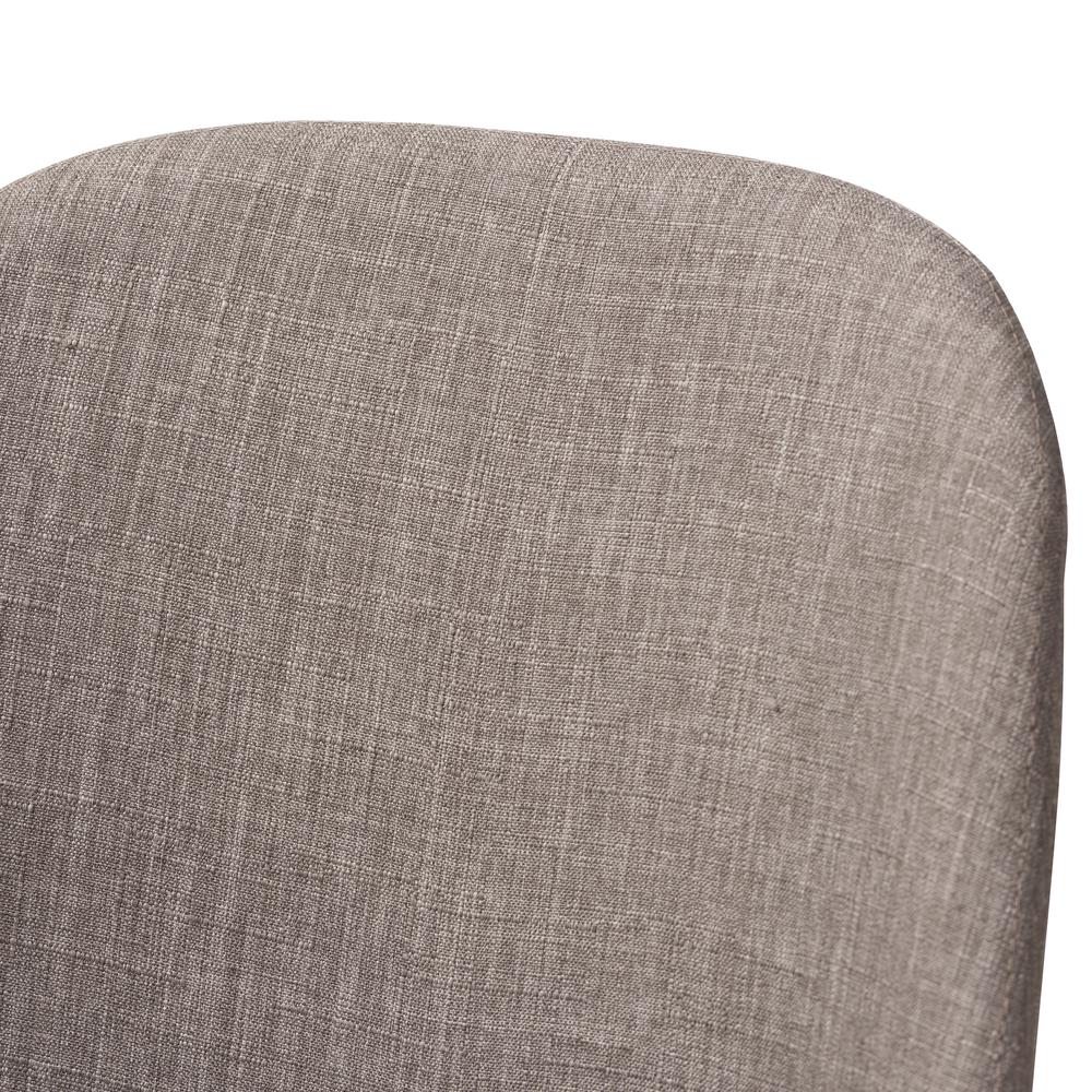 Light Grey Fabric Upholstered Walnut Finished Wood Dining Chair (Set of 2). Picture 12