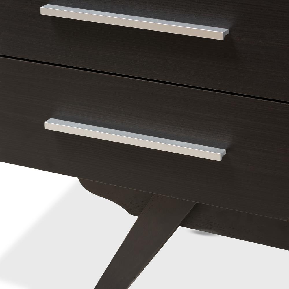 Auburn Mid-Century Modern Espresso Brown Finished Wood 6-Drawer Dresser. Picture 15