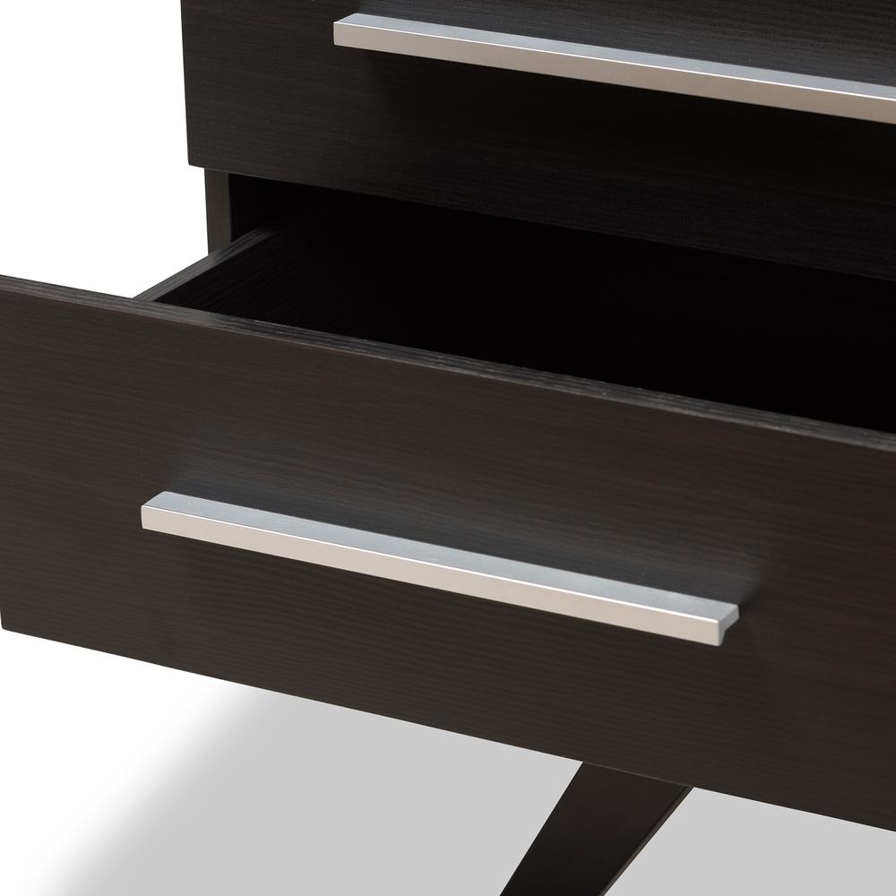 Auburn Mid-Century Modern Espresso Brown Finished Wood 6-Drawer Dresser. Picture 16