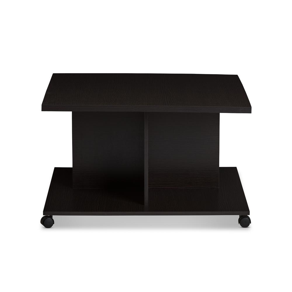 Baxton Studio Cladine Modern and Contemporary Wenge Brown Finished Coffee Table. Picture 8