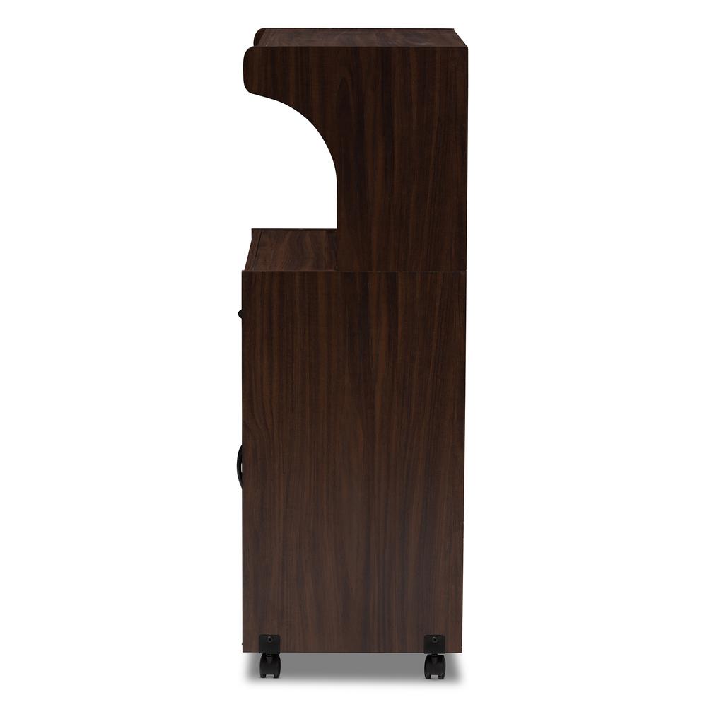 Tannis Modern and Contemporary Dark Walnut Finished Kitchen Cabinet. Picture 13