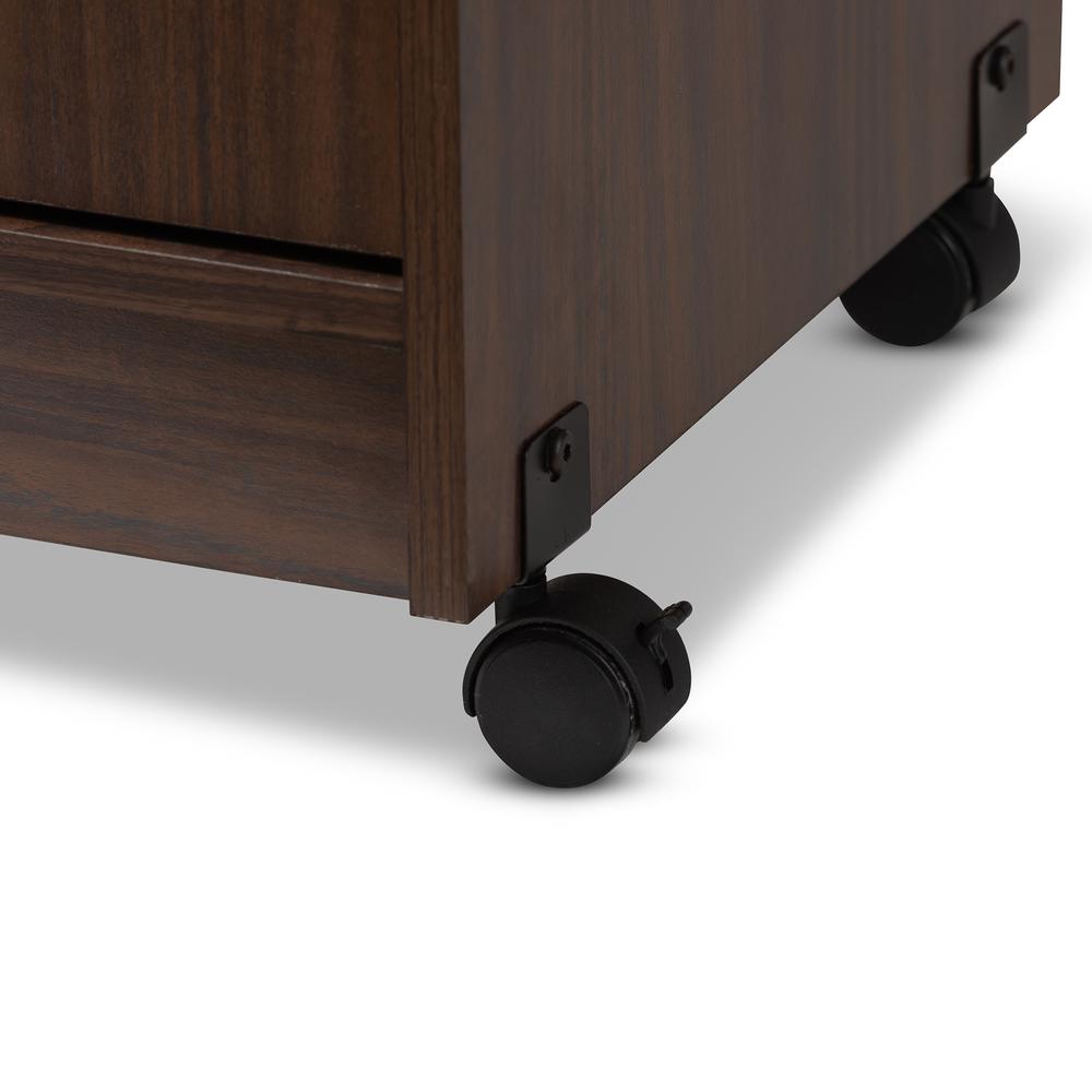 Tannis Modern and Contemporary Dark Walnut Finished Kitchen Cabinet. Picture 15