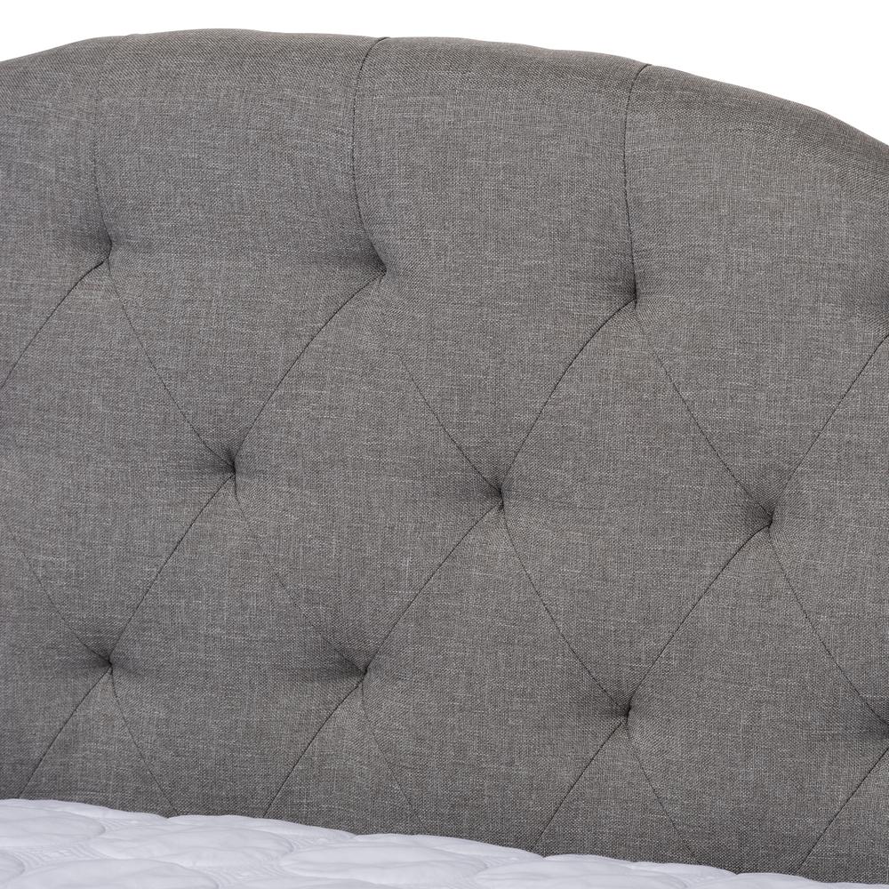 Eliza Modern and Contemporary Grey Fabric Upholstered Full Size Daybed. Picture 12