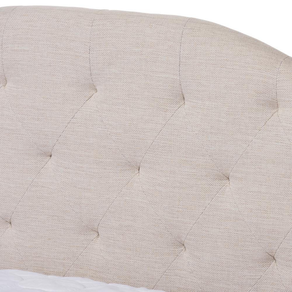 Eliza Modern and Contemporary Light Beige Fabric Upholstered Full Size Daybed. Picture 12