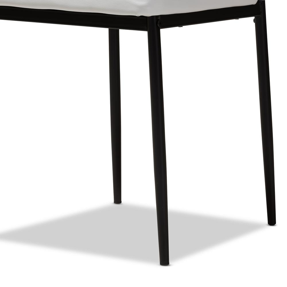 White Faux Leather Upholstered Dining Chair (Set of 4). Picture 7