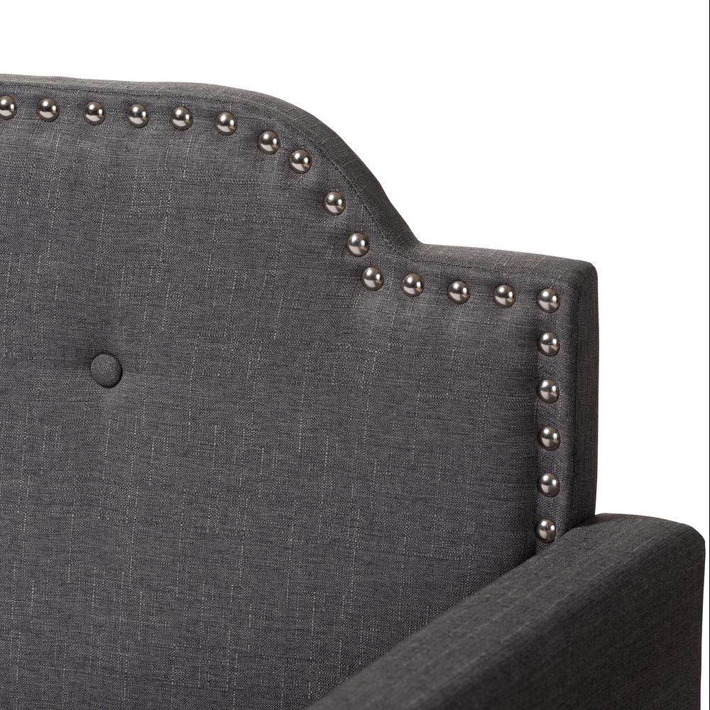 Packer Modern and Contemporary Grey Fabric Upholstered Twin Size Sofa Daybed. Picture 11