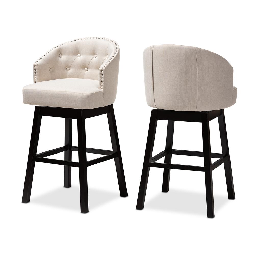 Wood Swivel Bar Stool Set of 2. Picture 8