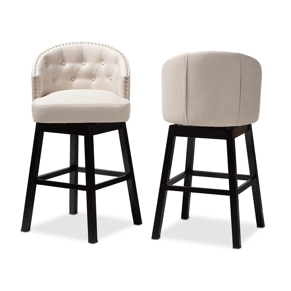 Wood Swivel Bar Stool Set of 2. Picture 9