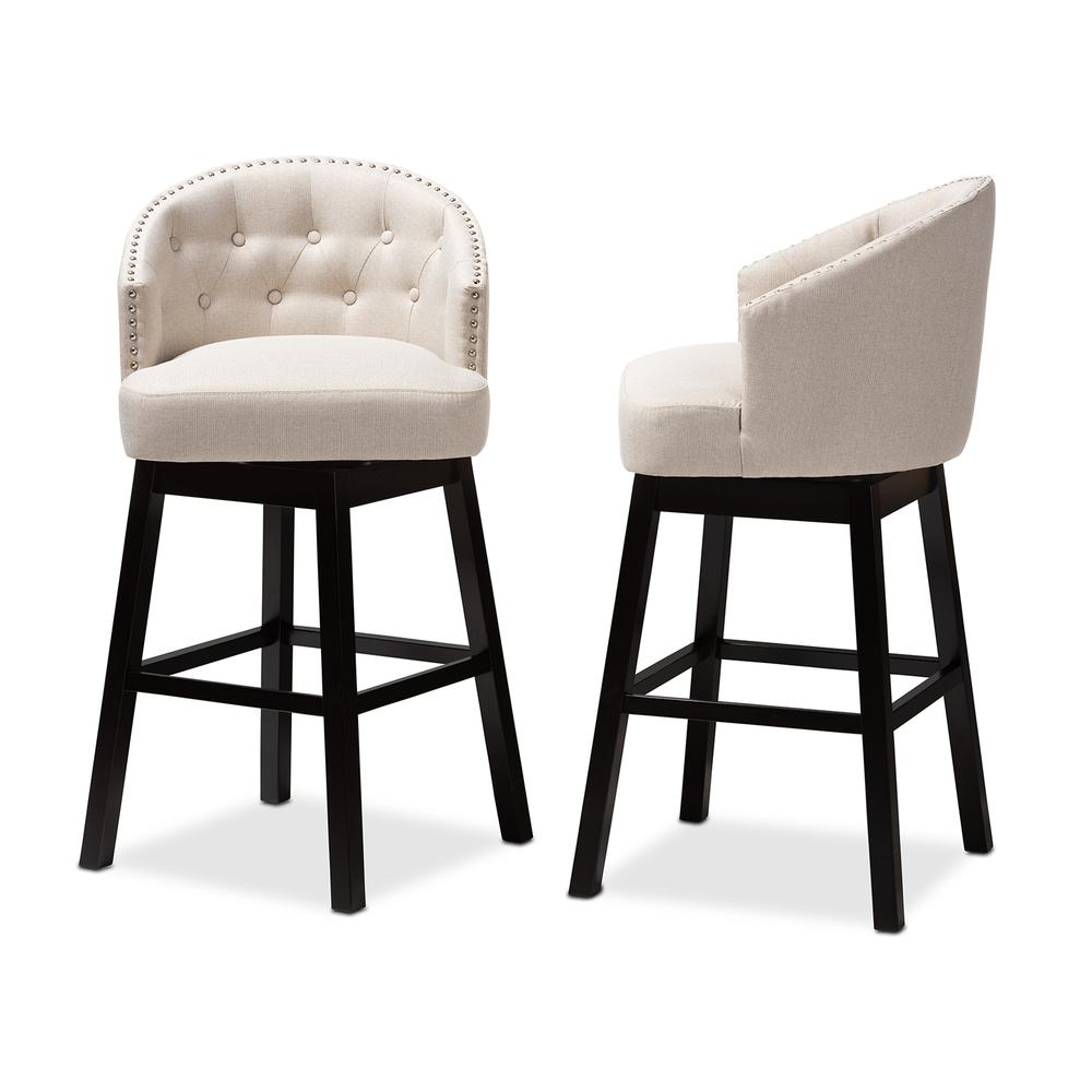 Wood Swivel Bar Stool Set of 2. Picture 10