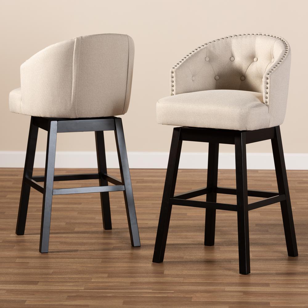 Wood Swivel Bar Stool Set of 2. Picture 13