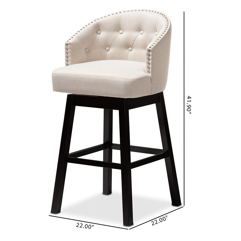 Wood Swivel Bar Stool Set of 2. Picture 14