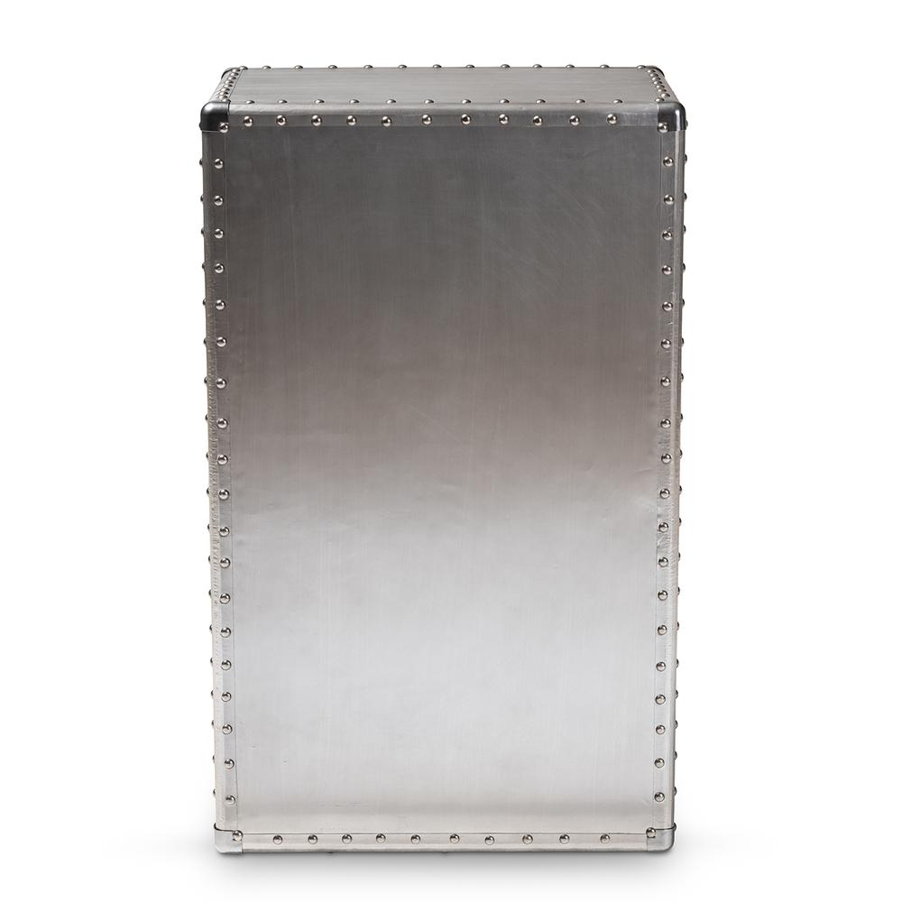 Davet French Industrial Silver Metal 5-Drawer Accent Storage Cabinet. Picture 3