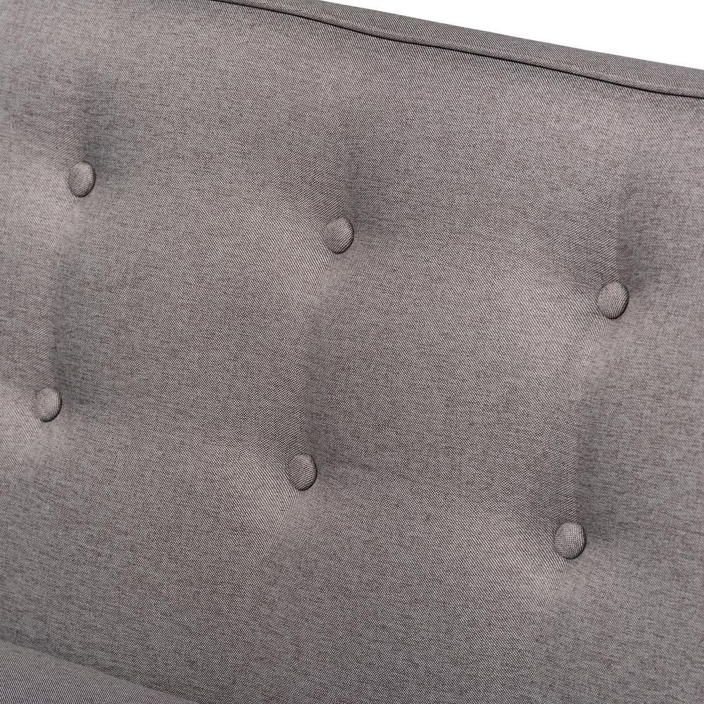 Gray Fabric Upholstered 2-Piece Wood Dining Nook Banquette Set. Picture 9