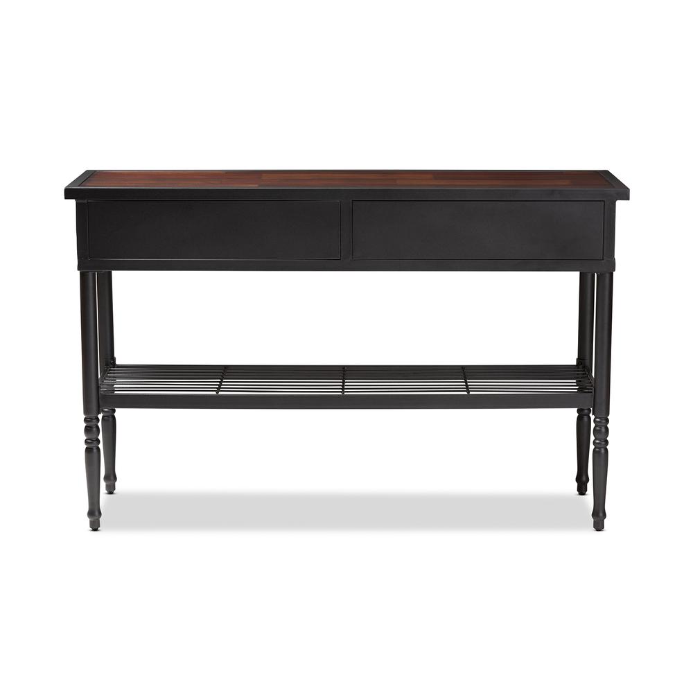 Jana Vintage Industrial Walnut-Finished Wood 2-Drawer Dining Room Server. Picture 14