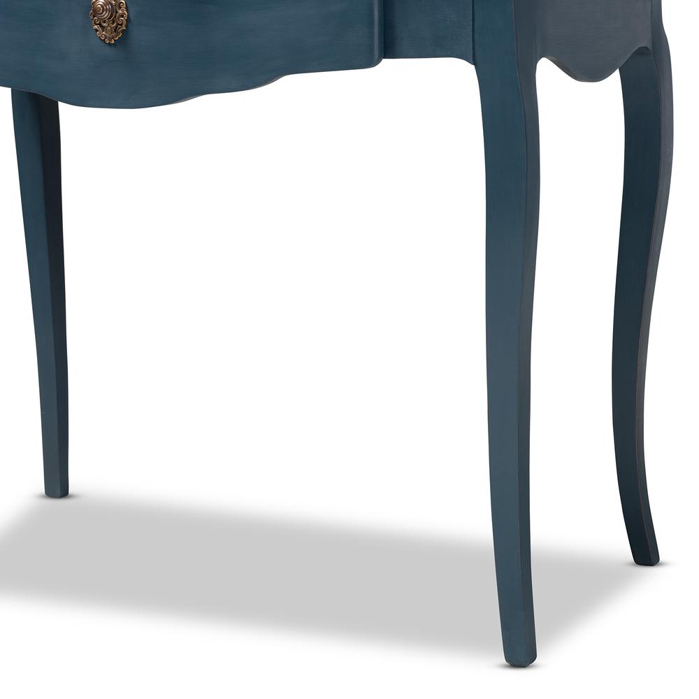Celestine French Provincial Blue Spruce Finished Wood Accent Writing Desk. Picture 19