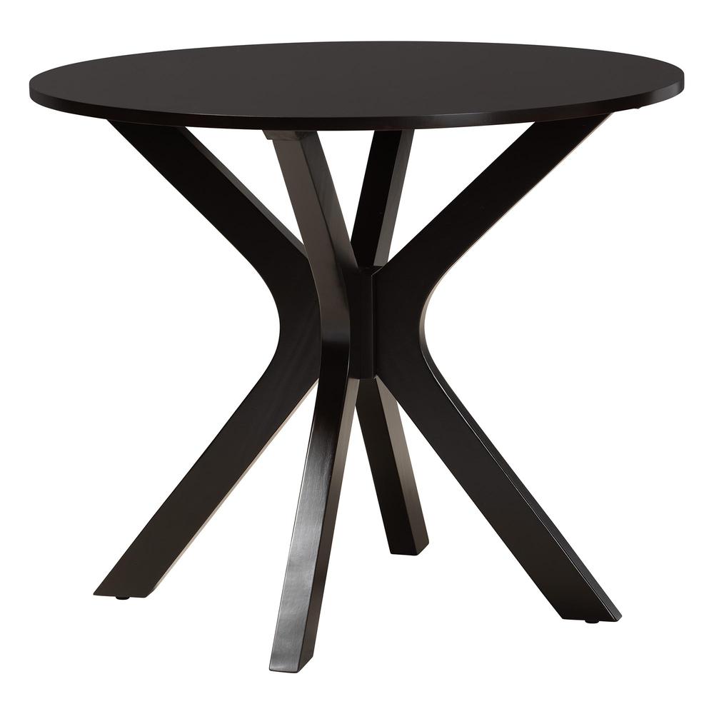 Mila Modern Grey Fabric and Dark Brown Finished Wood 5-Piece Dining Set. Picture 13