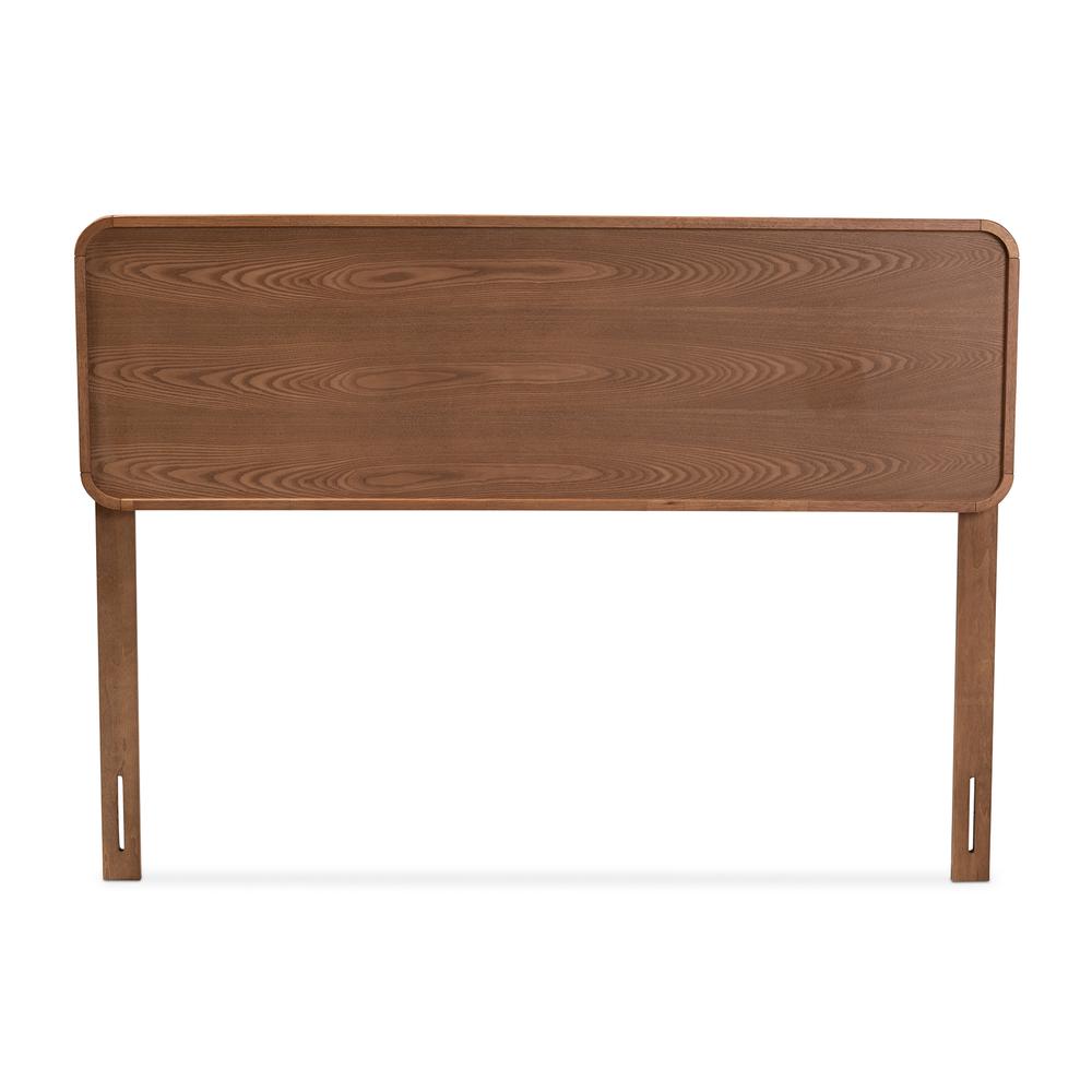 Baxton Studio Mailene Mid-Century Modern Walnut Brown Finished Wood Queen Size Headboard. Picture 2