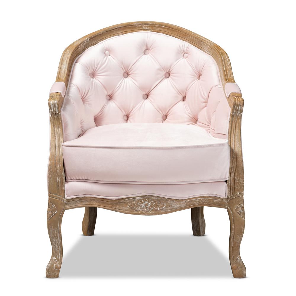 White-Washed Oak Wood Armchair. Picture 11