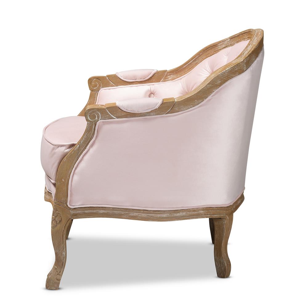 White-Washed Oak Wood Armchair. Picture 12