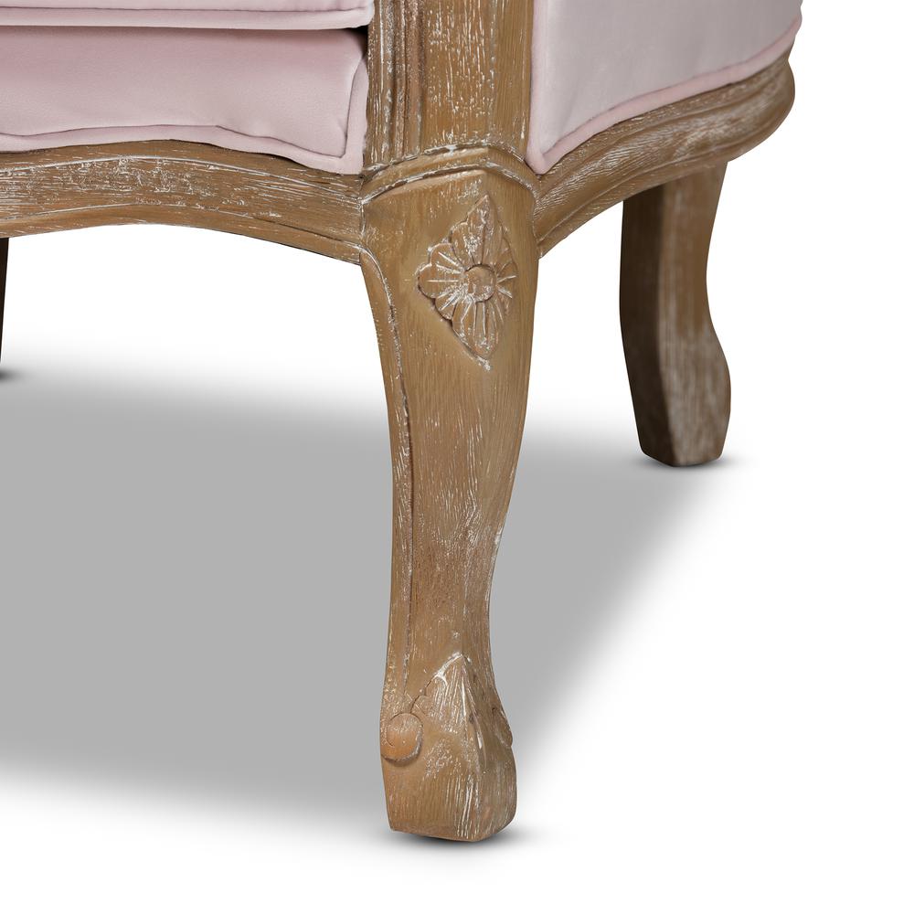 White-Washed Oak Wood Armchair. Picture 15